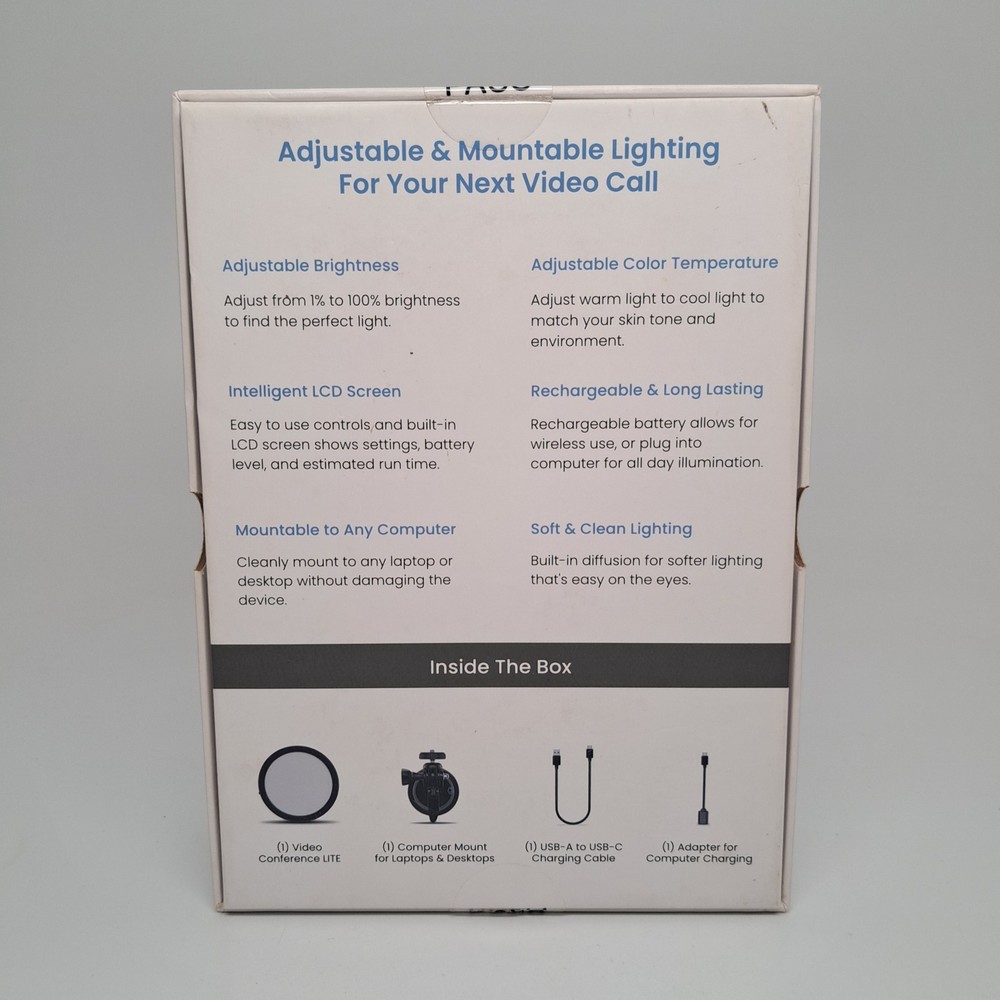 Lume Cube Video Conference Lighting Kit LITE Edition With Mount in Box - USED