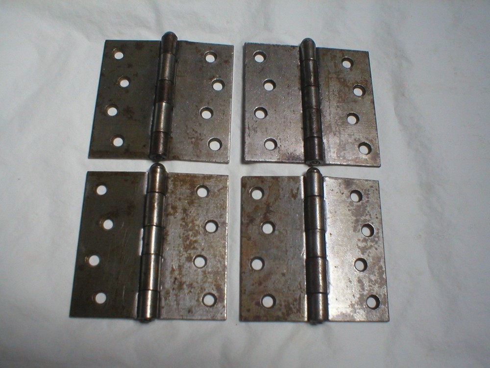 Antique Steel Cone Pin 4" Hinge Pair