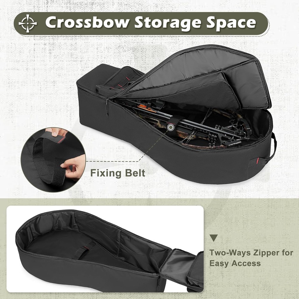 Padded Soft Compound Bow Case with Arrow Pocket and Tactical Backpack Straps