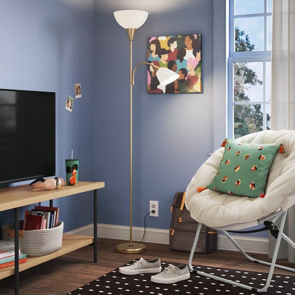 Torchiere with Task Light Floor Lamp - Room Essentials™