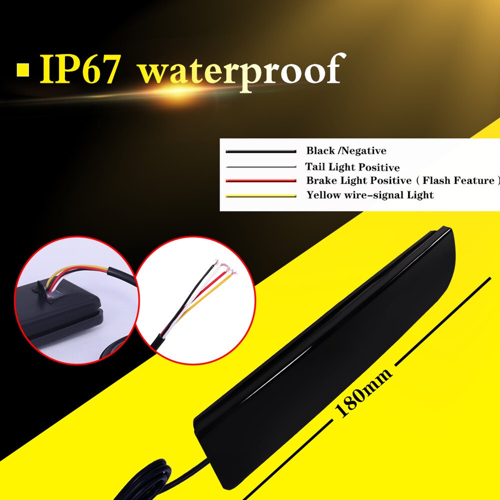 For Mitsubishi Lancer Evo Rear Bumper Reflector Tail Brake LED w/Turn Signal Kit