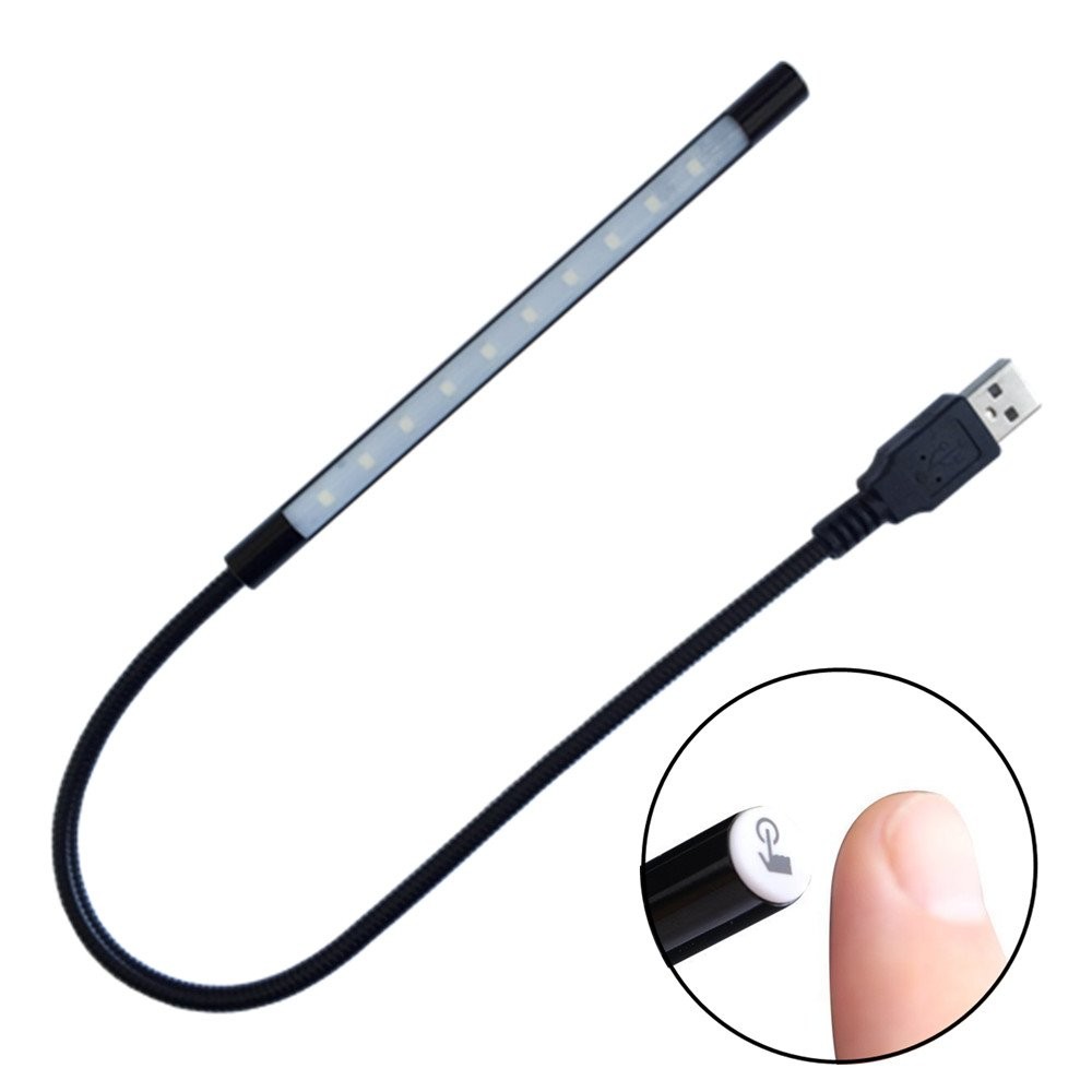 USB LED Keyboard Light with Gooseneck and Touch Dimmer for Laptops