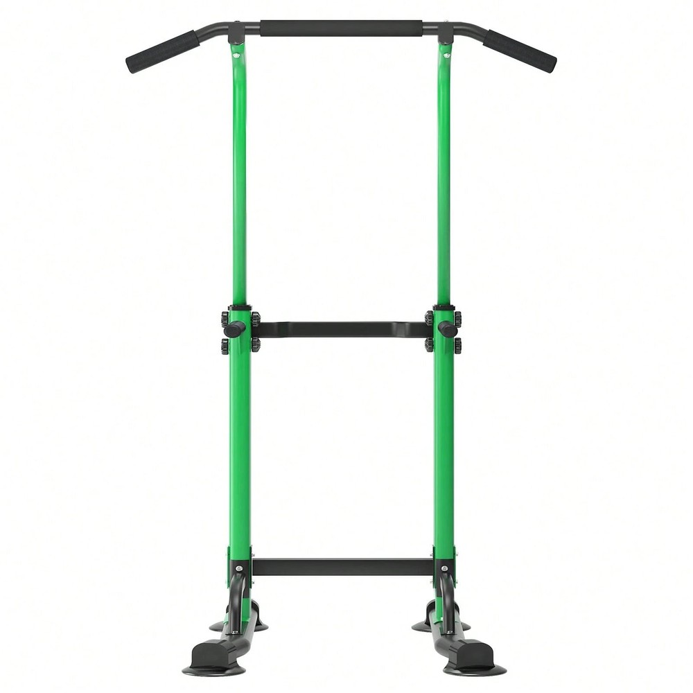 Power Tower Pull-Up Dip Station Strength Training Home Gym Green