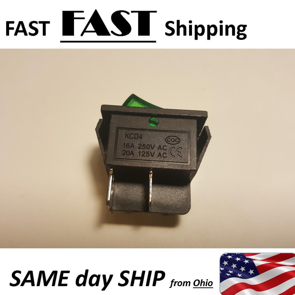 DPST switch A.C. - Green