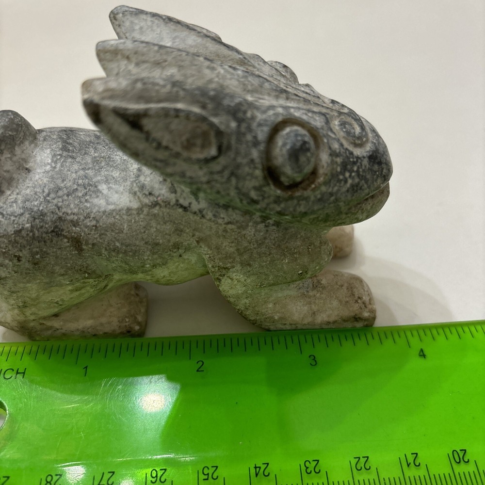 Large Ancient China Hand Carved Jade Rabbit Statue