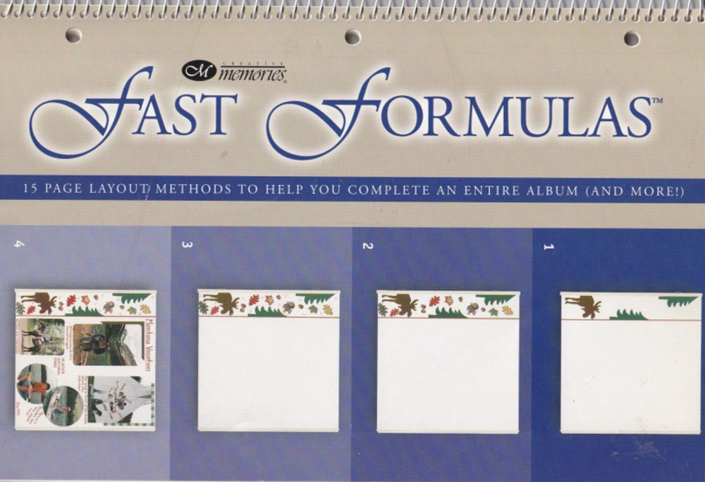 1998 Creative Memories Fast Formulas 15 Page Layout Methods