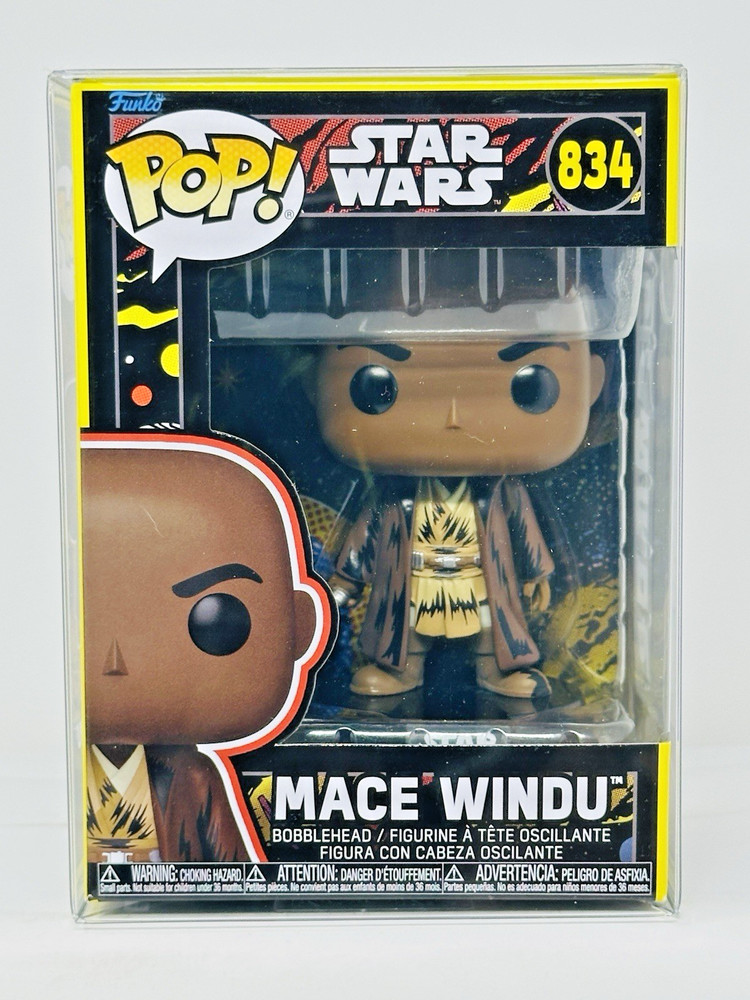 Funko Pop! Star Wars - Mace Windu (Retro) #834 with Protector - New