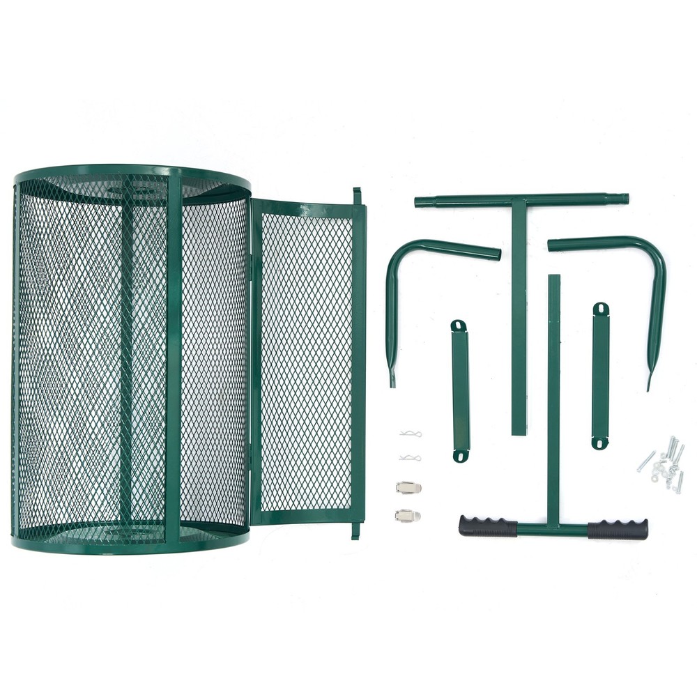 24 in. Compost Peat Moss Spreader, Metal Mesh Spreader with Adjustable Handle