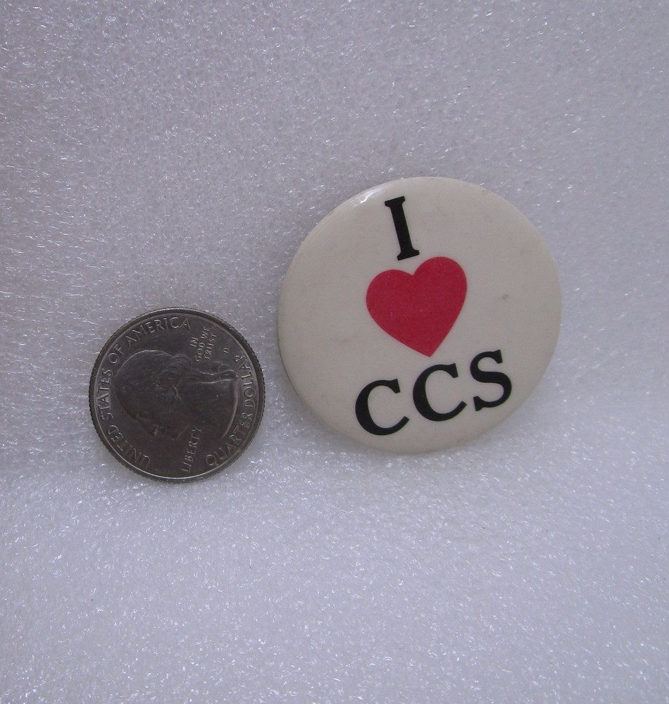 I Love CCS Button Pin