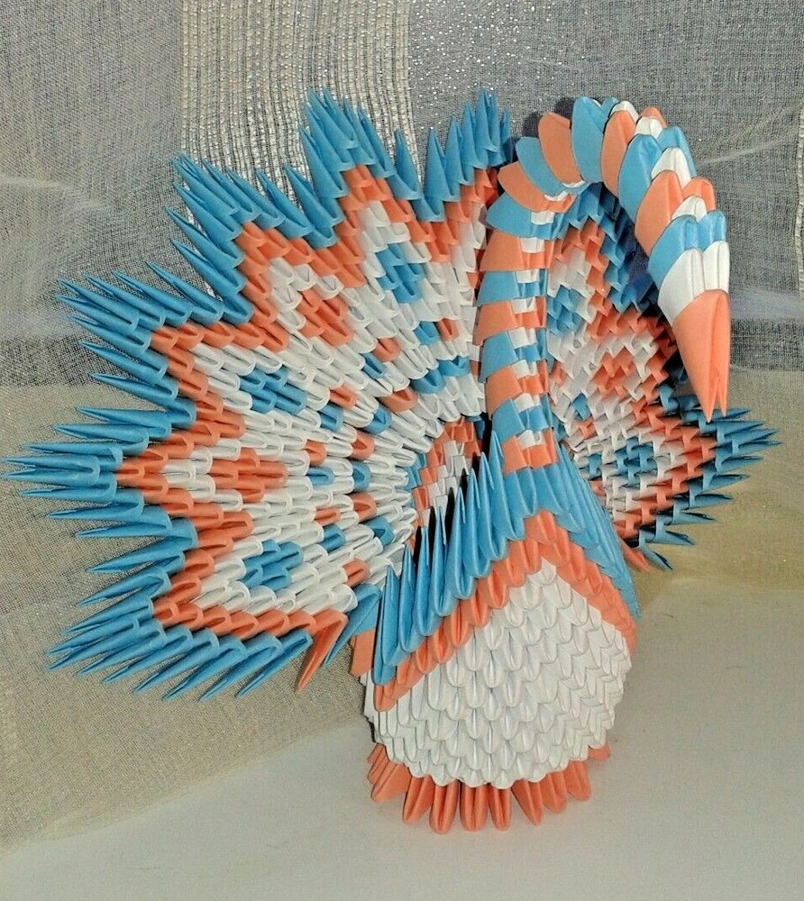 3D origami Peacock - Star tail
