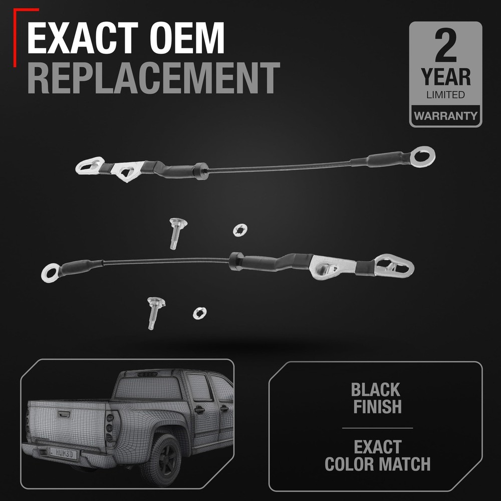 Tailgate Cable Set for Colorado, Canyon - Support Straps, Metal