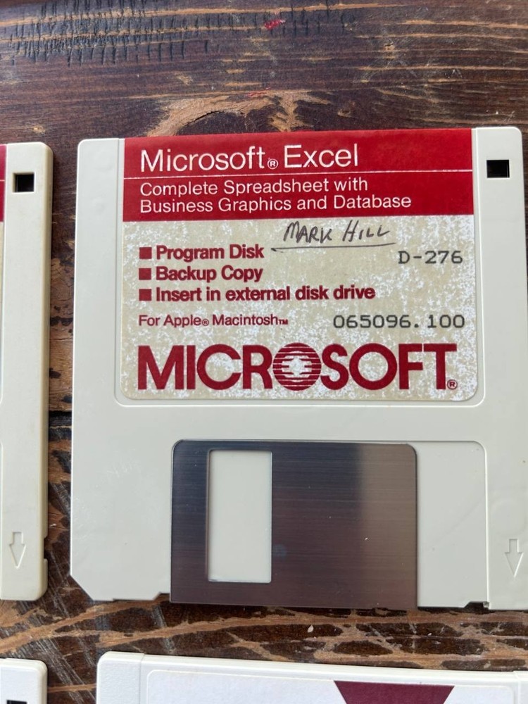 Vintage Microsoft Excel Macintosh Software 6-Disk Set Manuals Sampler