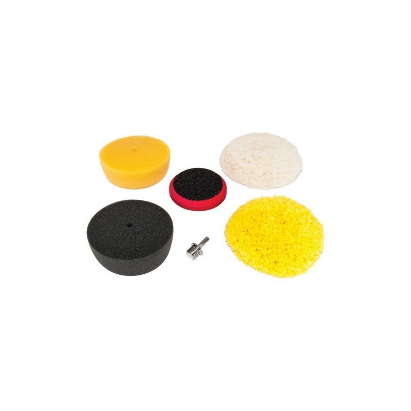 AES Industries 76400 Premium 3 in. Hook and Loop Mini Buffing Pad Set (5 pc)