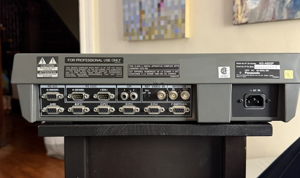 PANASONIC AG A850 DIGITAL DISPLAY MULTI EVENT Video EDITING CONTROLLER