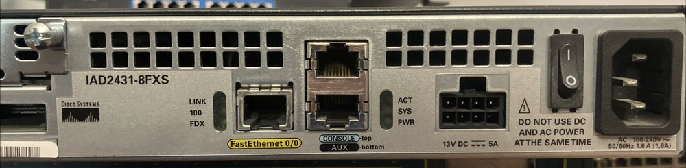 Cisco Systems IAD2431-8FXS Integrated Access Device Gateway Router