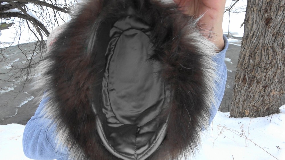 Skunk fur hat