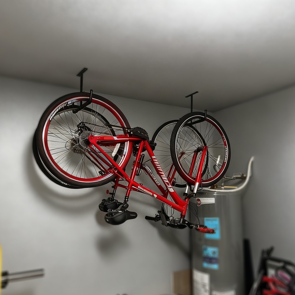 2Pcs Heavy Duty Overhead Garage Storage Hooks Rack, Ceiling Mount Double Hanger