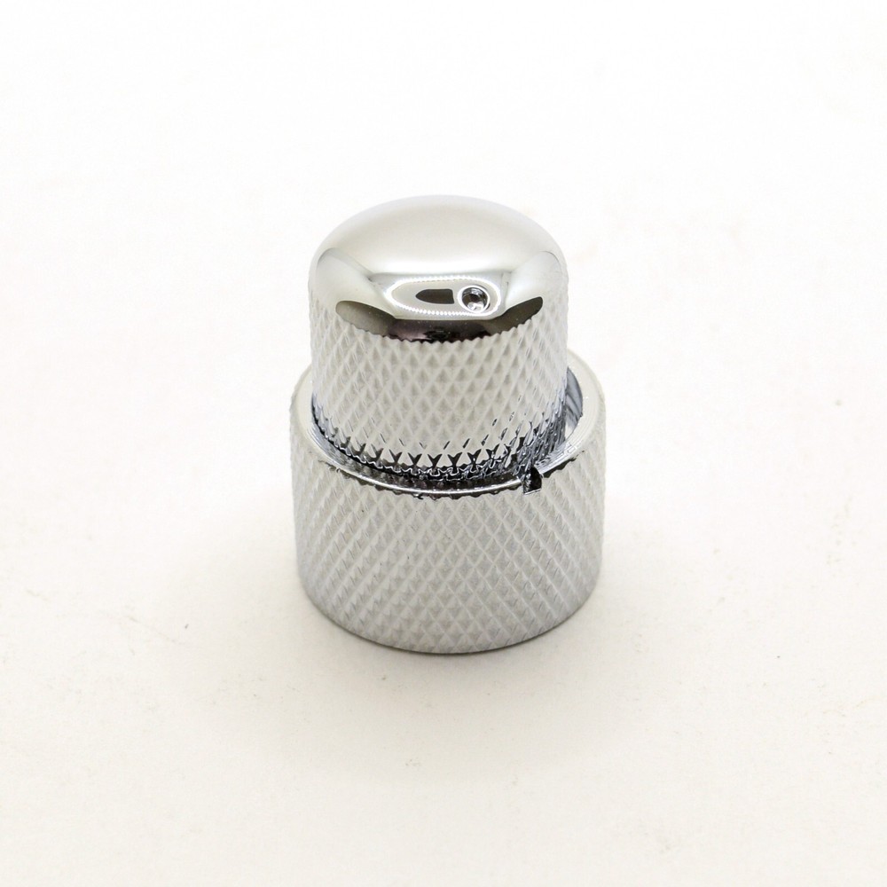 Chrome Stacked Dual Control Knob Concentric Set with set screw