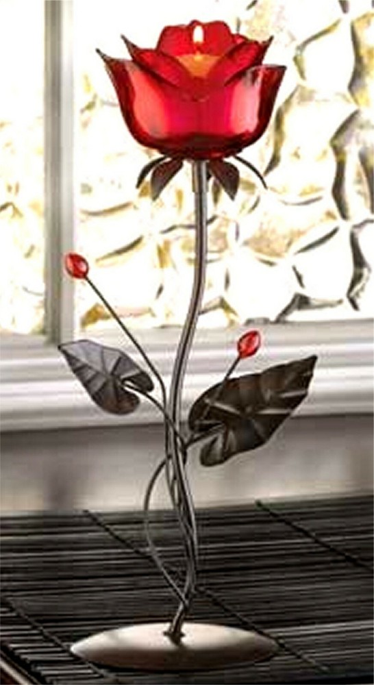 ROMANTIC!,,,RUBY ROSE LOVE VOTIVE CANDLE HOLDER ** NIB