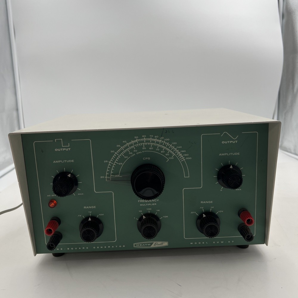⭐️HEATHKIT HEATH BUILT SIGN-SQUARE GENERATOR MODEL EUW 27 POWERS ON ⭐️