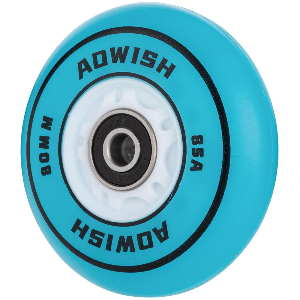 AOWISH Light-Up 80mm 85A Ripsurf Wheels with diameter, 24mm width, Blue