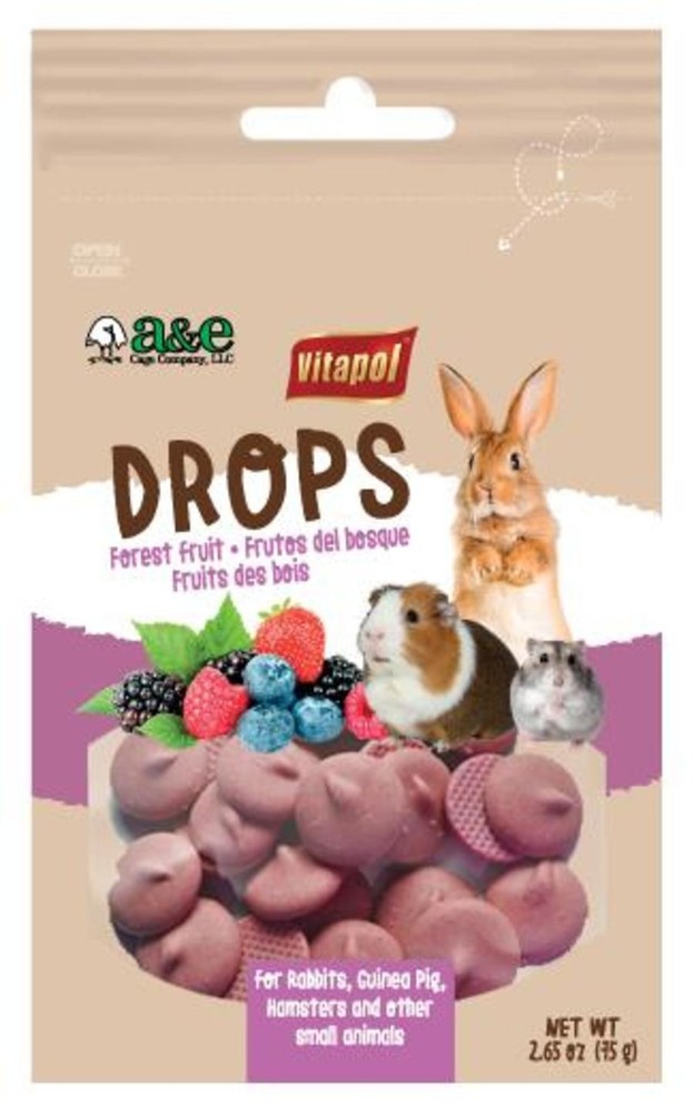 A&E Vitapol Drops Small Animal Treats Forest Fruit 2.65 oz.