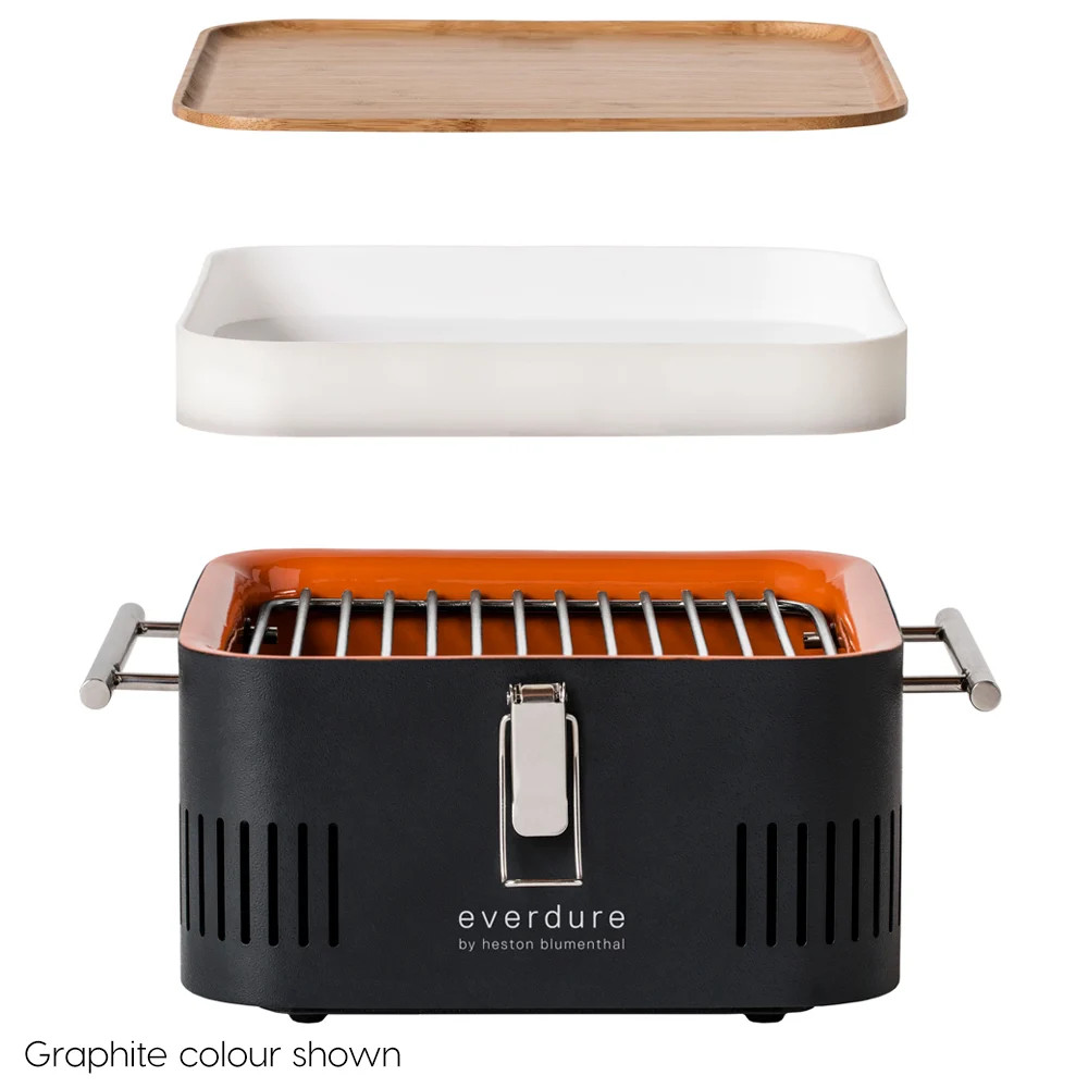Everdure Heston Blumenthal Cube Portable Charcoal Barbecue Graphite