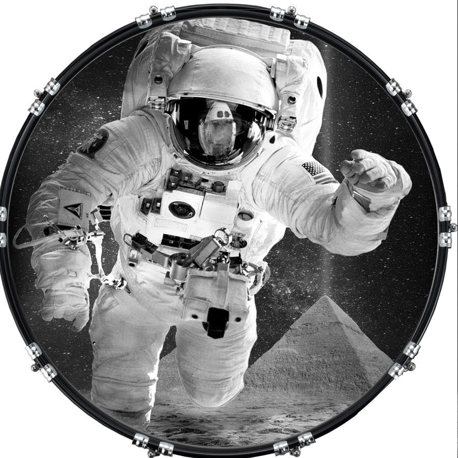 20" Custom Bass Kick Drum Front Head Graphical Conspiracy 1