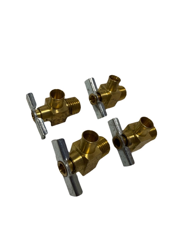 Danfoss 6660 Drain Cock Angle Bib Drain with Hose Barb, 90° Elbow 1/4, 4 PACK