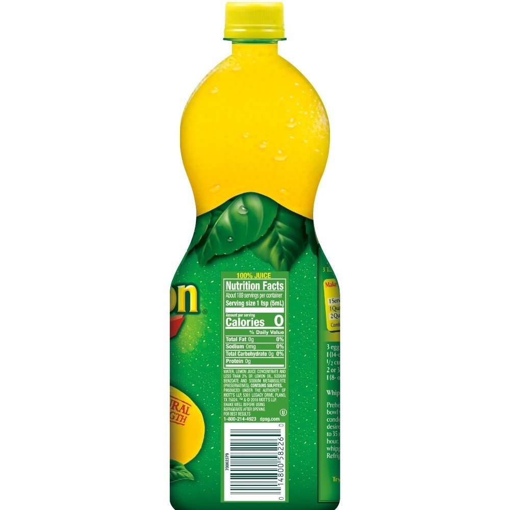 (2 pack) 100% Lemon Juice, 32 fl oz bottle
