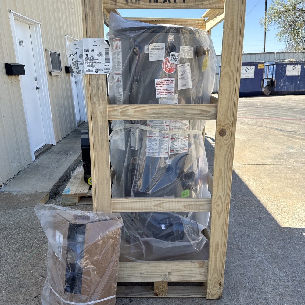 Rheem GN75-125 Natural Gas Commercial Water Heater, 75 Gal 125,000 BTU Low NOx