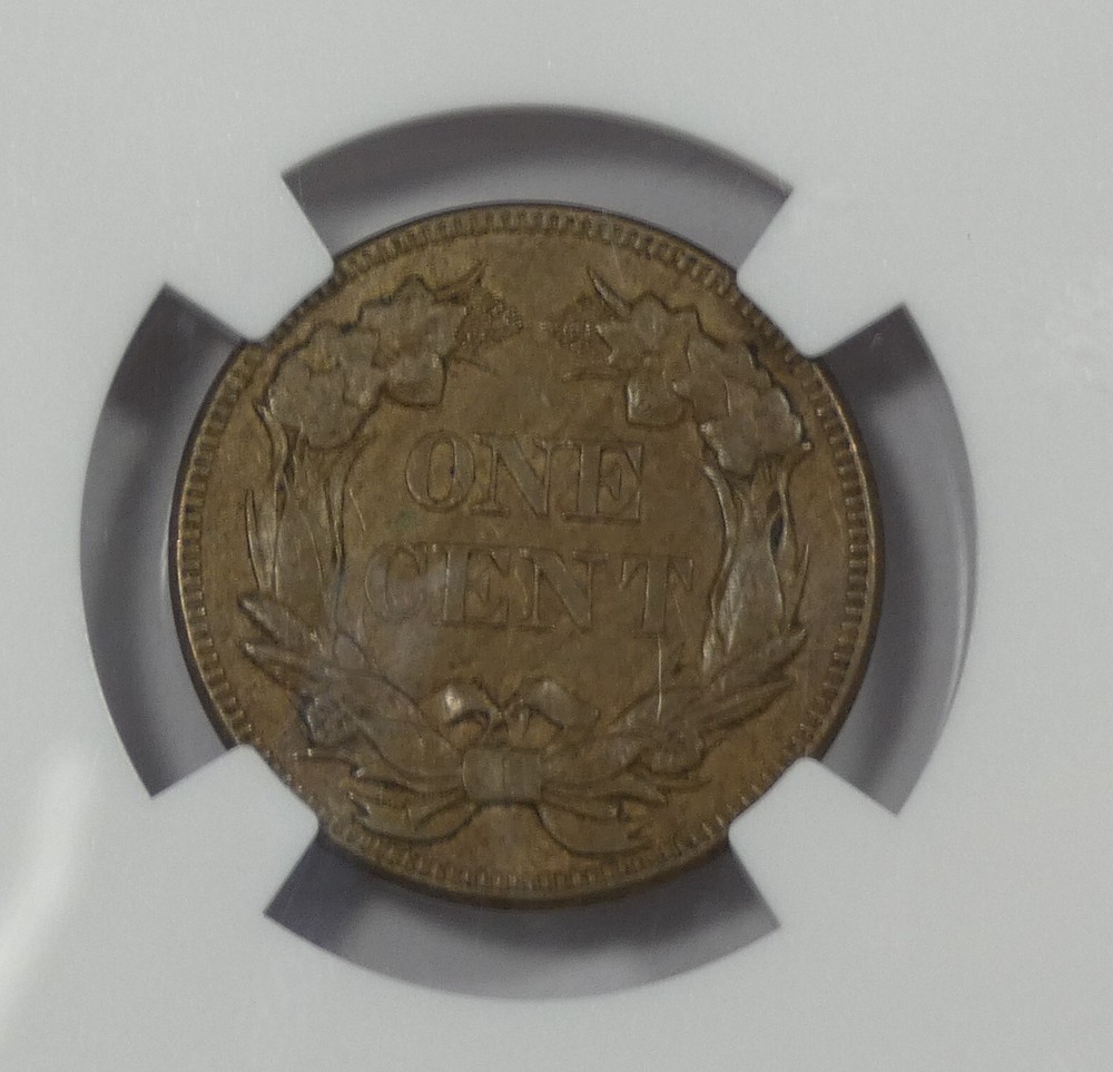 1857 Flying Eagle Cent CERTIFIED NGC AU 58