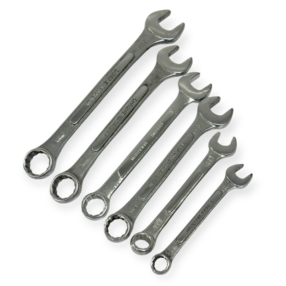 6 Pcs Olympia and Assorted Chrome Vanadium HET27 Combination Wrench Set