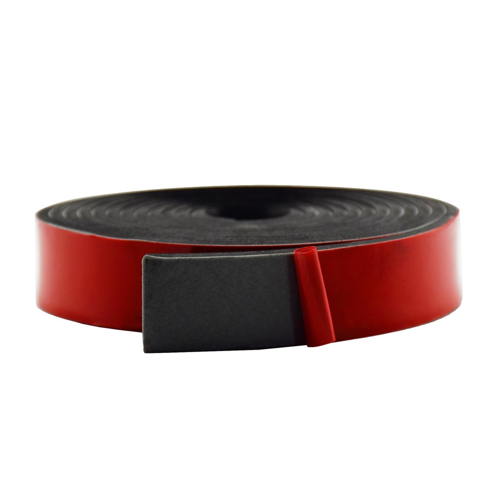 Solid Neoprene Rubber Strips with Adhesive Backing 1/8 (.125)" Thick x 1" Wid...