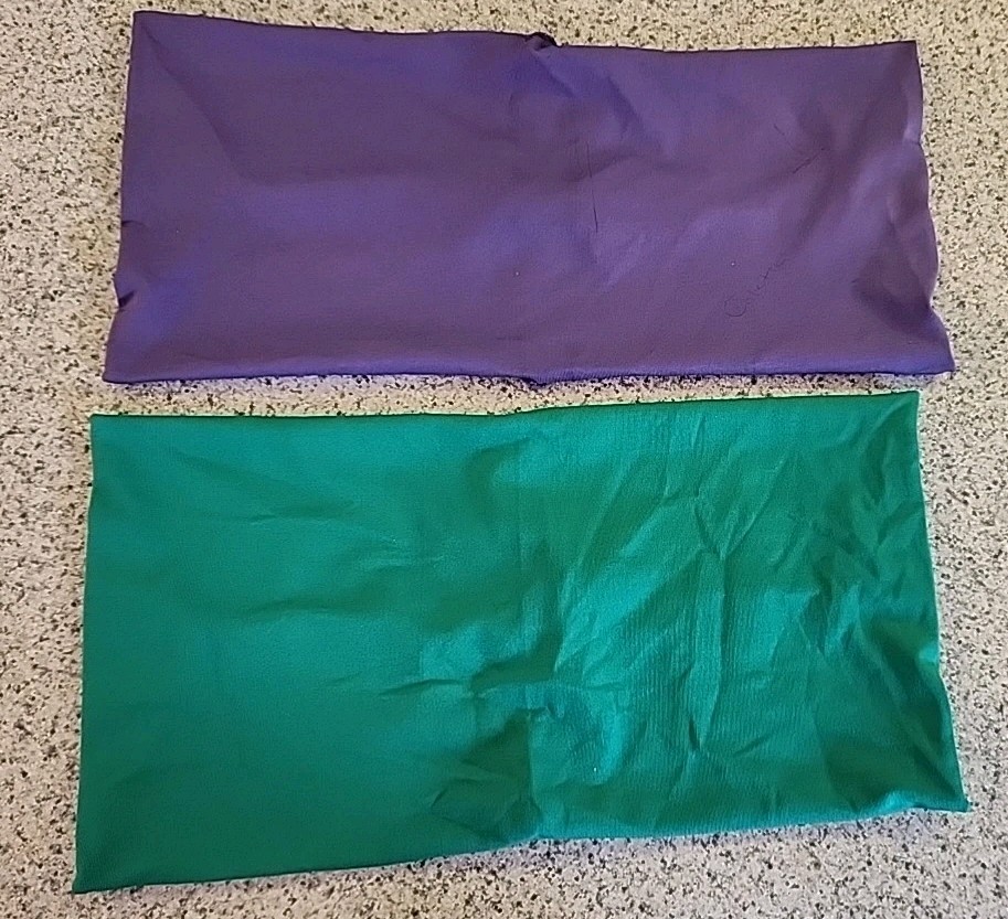 Lot of 4 ~ Stretchable Fabric School Book Covers ~ 3 Solid + Baseball