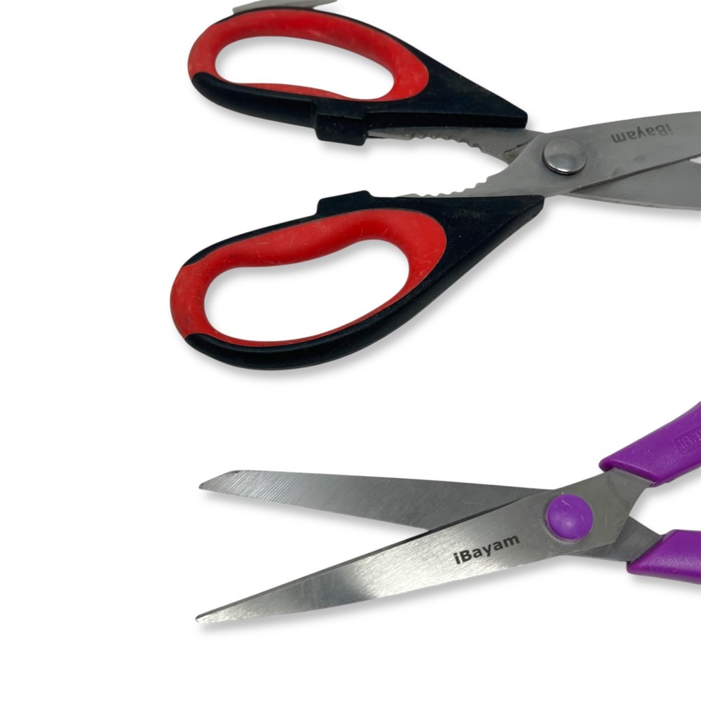 iBayam Multi-Purpose Mixed Scissors Lot, Kitchen All Purpose Shears, 3 Pcs