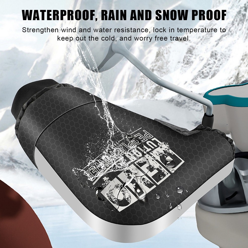 Motorcycle Warm Handlebar Muff Grip Handle Bar Muff Rainproof Riding Protective