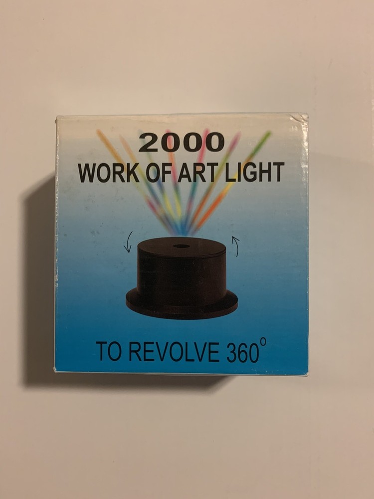 Rotating Lighted Display Stand (Black) - Multi Colored LED Lights, 360 Rotation