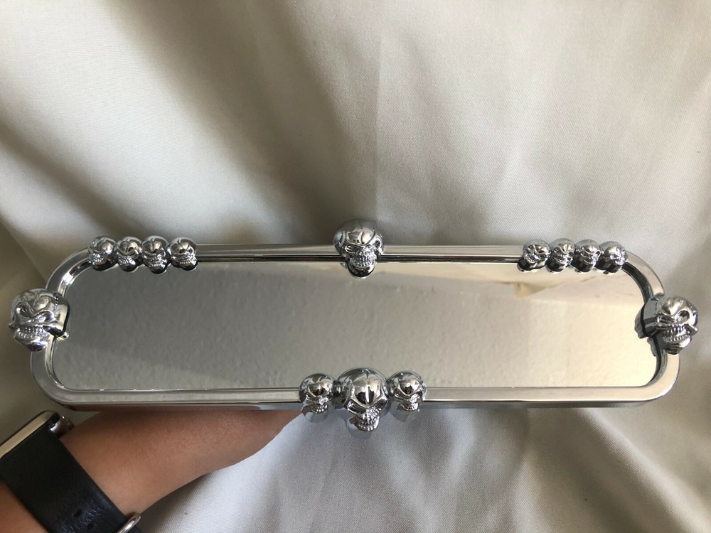 Skull Rearview Mirror -Approx. 10" (read description)