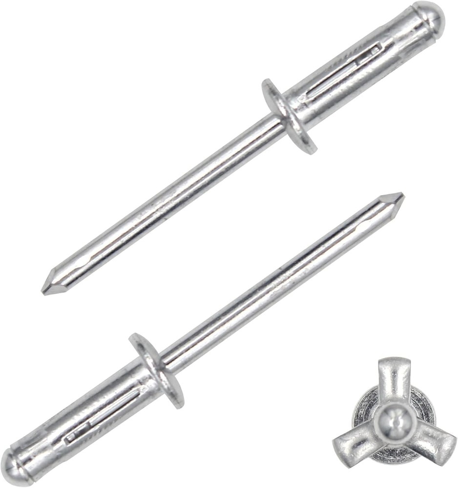 3/16" X 5/8" Tri-Fold Rivets Assortment - 160Pcs,Silver Tri-Fold Exploding Pop