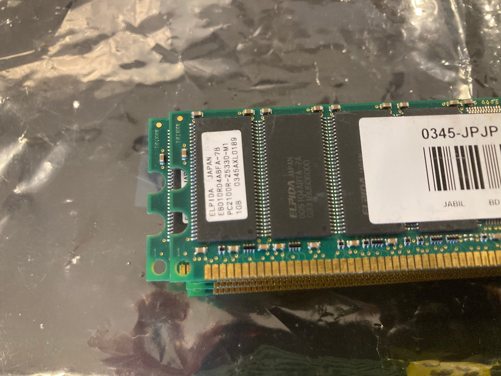 20GB 20x 1GB PC2100R DDR1 266 ECC RDIMM memory