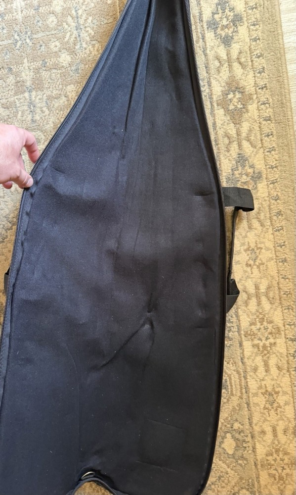 Camo Rifle Soft Case Padded Interior Polyester 3 Pockets Shoulder Strap Black