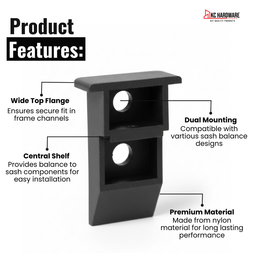 KC Hardware Sash Cam Replacement Channel Balance Black (10 Pack)