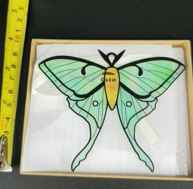 Butterfly Ornament, Acrylic, Green, New
