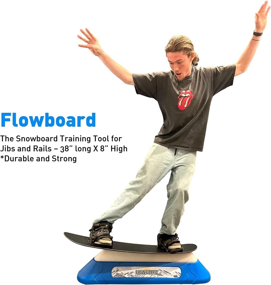 Flowboard Snowboard Trick Training System Develops Skills for Rails and Jibs Dur