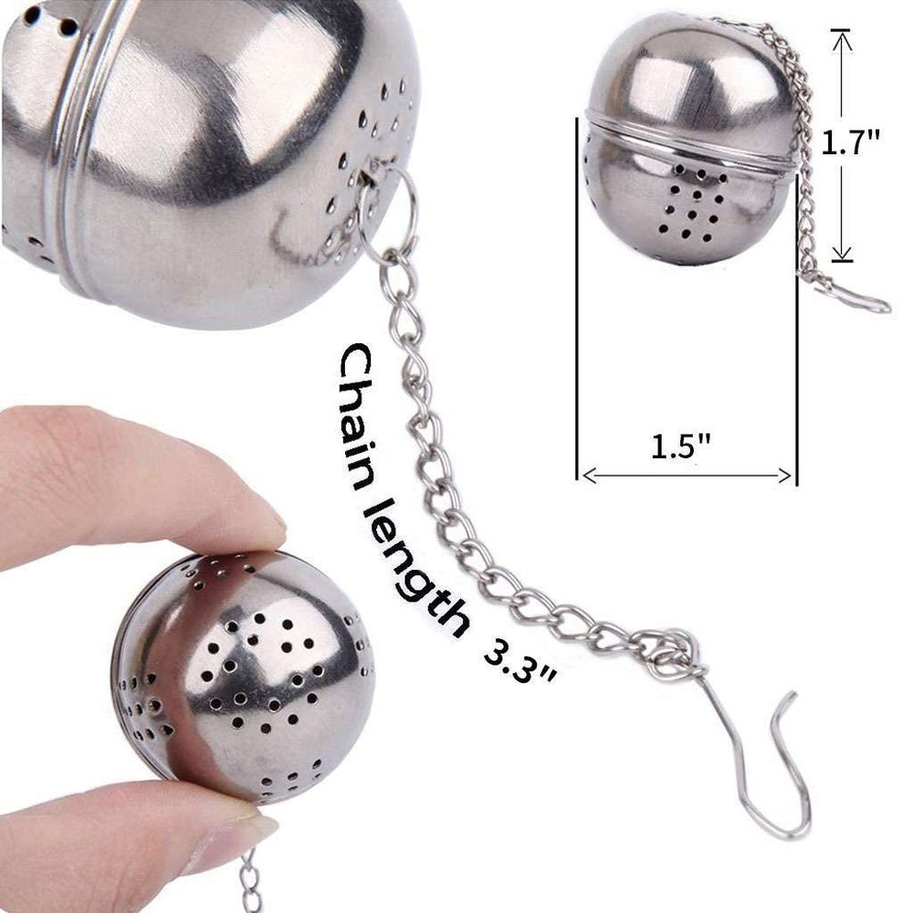 2Pcs Tea Infuser Ball Mesh Loose Leaf Strainer Stainless Steel Secure Locking US