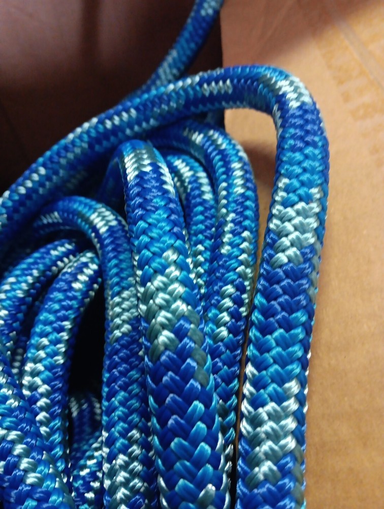 9/16 " x 300 ft. Double Braid-Yacht Braid Polyester Rope. The Blues