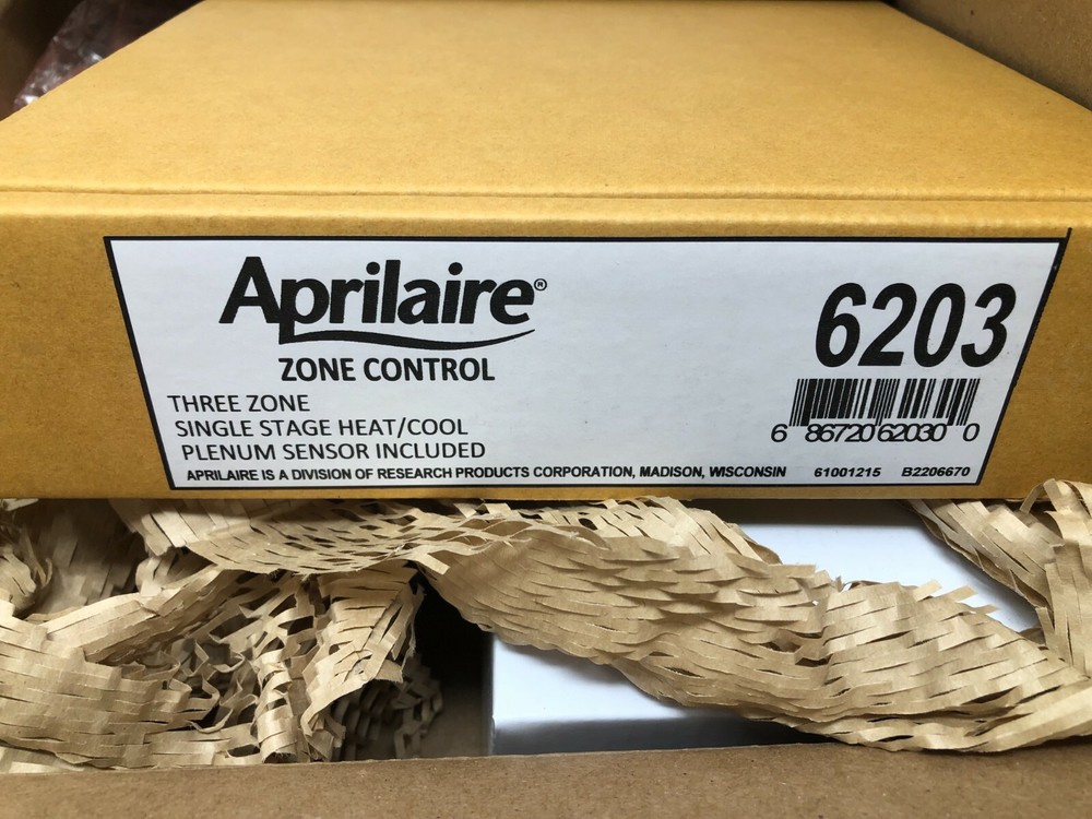 Aprilaire 6203K 1-Stage 3-Zone Control Panel Kit DAT Sensor 24V 40VA Transformer