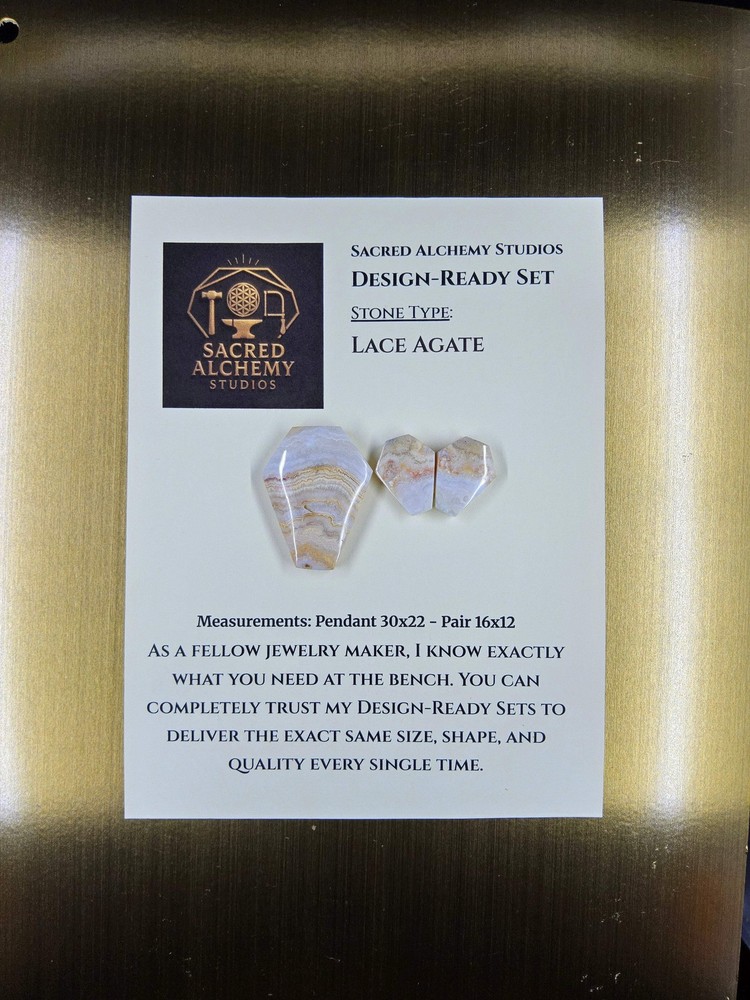 Coffin Shape - Lace Agate - Design-Ready Sets