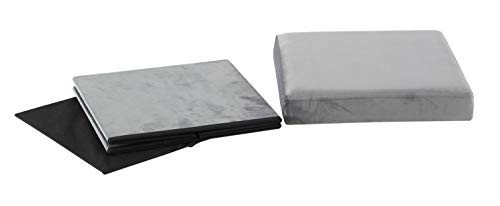 Polyester Square Storage Stool, 17" x 15" x 15", Gray